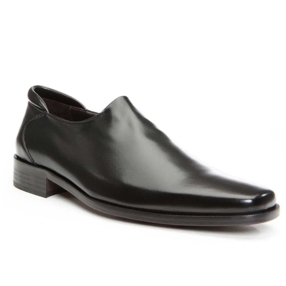 Donald J. Pliner Men’s Nappa Stretch Rex Leather Loafers in Black Sz 11.5